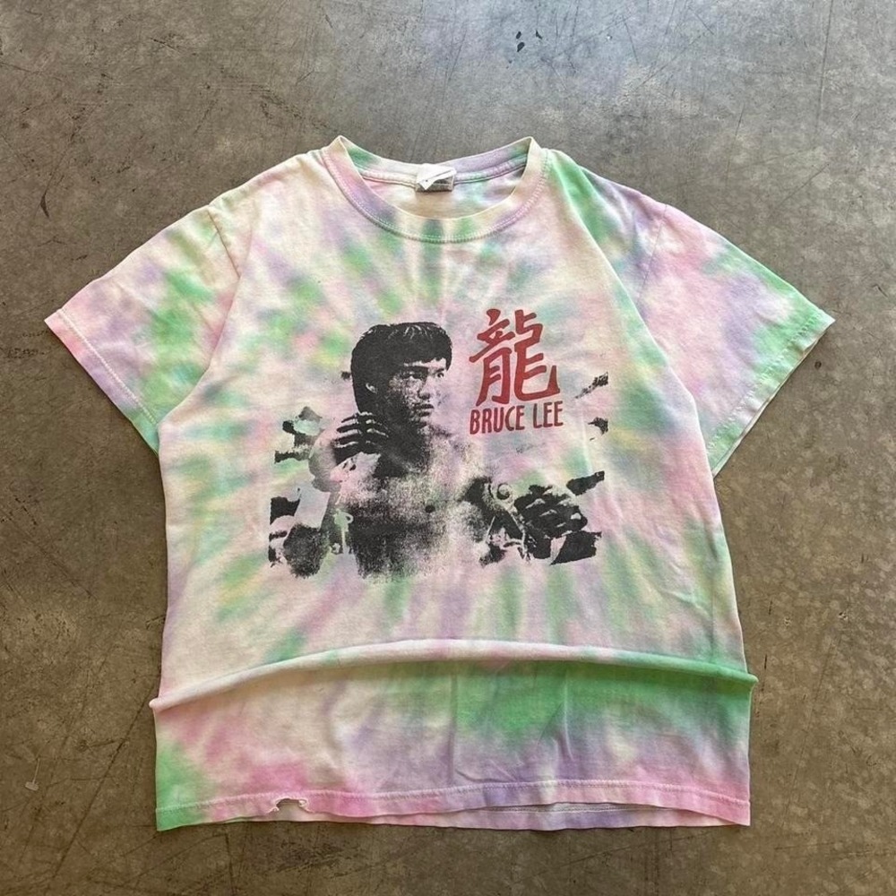 Vintage 00's Bruce Lee Tie Dye T Shirt Size Small